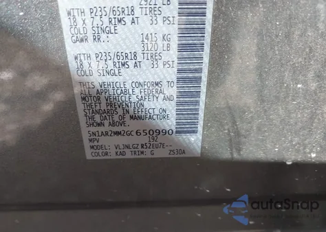 2016 Nissan Pathfinder Sl z USA, uszkodzony, nr VIN 5N1AR2MM2GC650990